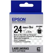 Epson LK-6TBN tape zwart op transparant 24mm (origineel)