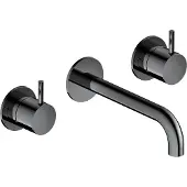 Hotbath Cobber inbouw wastafelkraan 18cm zwart chroom