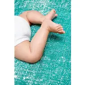 Meyco Baby Fine Lines boxkleed - emerald green - 77x97cm
