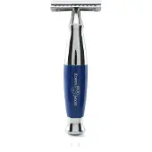 Edwin Jagger s Double Edge Safety Blue & Chrome DE Safety Ref.R363CRSR Scheermes - 1stuks | Voor Mannen