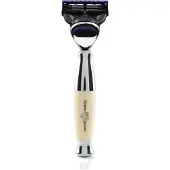 Edwin Jagger Scheermes Razors Double Edge Safety Ivory & Chrome Fusion Ref.R367CRF 1Stuks | Voor Mannen