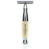 Edwin Jagger Scheermes Razors Double Edge Safety Imitation Ivory & Chrome Plated Ref.R367CRSR 1Stuks | Voor Mannen