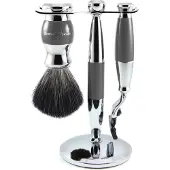 Edwin Jagger Shaving Sets Gilette Mach 3 Grey and Chrome Mach 3 Set Set Ref.S2M365CR Pakket - 1pakket