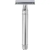 Edwin Jagger s Double Edge Safety Extra Long Handle & Chrome Plated Ref.DEL894BL Scheermes - 1stuks | Voor Mannen