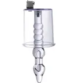Tom of Finland - Tom of Finland - Anal Rosebud Vacuum with Beaded Rod - Transparent