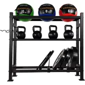 Tunturi opbergrek wall balls kettlebells halterschijven 149 cm zwart