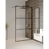Riho Grid GB400 inloopdouche 100x200cm met zwarte profielen 6mm