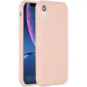 Accezz Liquid Silicone Backcover voor de Apple iPhone Xr - Roze