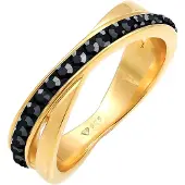 Elli Ring goud / zwart