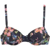 LASCANA Bikinitop 'Malia' antraciet / koraal