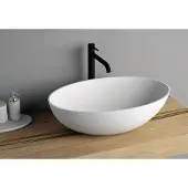 SSI Design Solid Thin ovale waskom 50x33x14,5cm mat wit