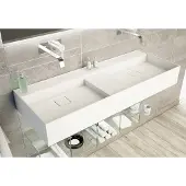 SSI Design Solid Blinc 120 wastafel 120x45x16cm mat wit
