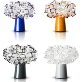 Slamp Tafellampe , CLIZIA, Wit, Woonkamer, Kunststof, Designer