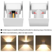 Groenovatie LED Wandlamp 7W Verstelbaar Warm Wit, Wit .