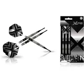 XQ Max dartpijlen Buran 90% softtip 18 gr antraciet/wit