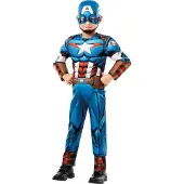Rubies Rubie's 640833M Officieel Marvel Avengers Captain America Deluxe Kostuum, Jongens, Medium Leeftijd 5-6, Hoogte 116 cm