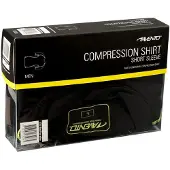 Avento Compressieshirt Korte Mouw Comfort - Mannen - Zwart/Fluorgeel - Maat XL
