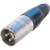 Neutrik NC3MX XLR 3-pins (m) connector / zwart/grijs