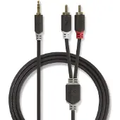 Nedis 3,5 mm naar RCA Kabel 1 Meter Grijs
