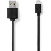 Nedis USB A naar Micro USB kabel | 5 meter | USB 2.0 (100% koper, Zwart)