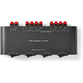 Nedis Speaker Control Box - 4-Poorts poort(en) - Klemmen - Luidspreker Impedantie: 4-16 Ohm - Maximale Belasting per Kanaal: 200 W - Aluminium - Zwart