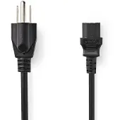 Nedis Voedingskabel | Stekker Type B (USA) - IEC-320-C13 | 2,0 m | Zwart