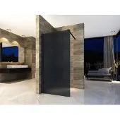 SaniGoods Smokey 120x200cm rookglas douchewand 8mm antikalk