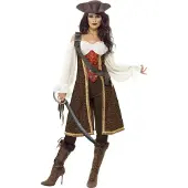 Vegaoo Bruin pirate pak vor dames - Verkleedkleding - Medium