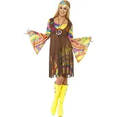 Vegaoo Hippie outfit voor dames - Verkleedkleding - Large
