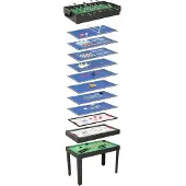 vidaXL Multispeeltafel 15-in-1 121x61x82 cm zwart
