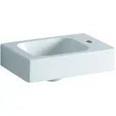 Geberit Keramag wastafel iCon, met afvoeropening aan de rechterkant, 38x28 cm, wit (alpin)