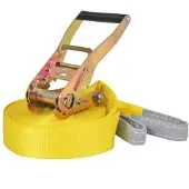 vidaXL Slackline 15 m x 50 mm 150 kg geel