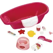 Klein Toys Princess Coralie poppenverzorging baby bad - set 12-delig - 51 cm - roze