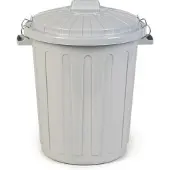 Curver voerton met deksel lichtgrijs 70 liter/25-30 kg