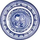 Blond Amsterdam Delfts Blond - Schaal - Ø 36 cm - Blauw
