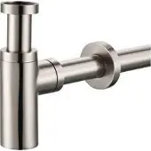 Plieger designbekersifon rond 5/4" m. muurbuis 32mm en rozet inox