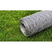 vidaXL Kippengaas 25x0,5 m gegalvaniseerd staal zilverkleurig