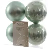 Snowflake Box a 4 ballen mat/g100mm eucalyptus Kerstartikelen