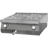 Maxima - Gastro, robuuste bain-marie - Dubbele uitvoering - 70 cm diep - Elektrisch