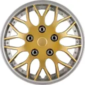 Autostyle 4-Delige Wieldoppenset Missouri 15-inch goud/zilveren rand