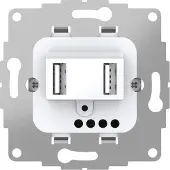 USB 2U-449474 1-voudig Inbouwstuk IP20 Lichtgrijs