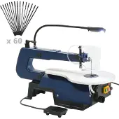 Super Merchant Figuurzaagmachine elektrisch met voetpedaal en LED-lampje 125 W