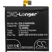 123accu CAT APP-12F-F5757I-CGX-111 accu (3500 mAh, huismerk)