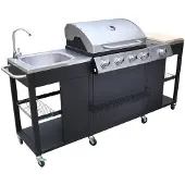 vidaXL Buitenkeuken met barbecue Montana 4 branders