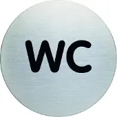 Durable Pictogram WC Zelfklevend RVS (Roestvrij staal) 8,3 x 8,3 cm 4907