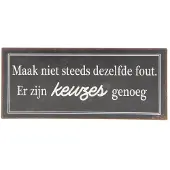 Clayre & Eef Tekstbord 30x13 cm