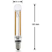 Groenovatie E14 LED Filament Buislampje T20 2W Warm Wit Dimbaar .