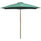 vidaXL Parasol 270x270 cm houten paal groen