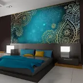 Artgeist 400cm X 280cm - Fotobehang - Oosterse vleugels