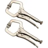 Hofftech 2 Delige Mini Grijptang met C klem Set †“ 14cm Houtbewerking Accessoires Klemmen Griptang